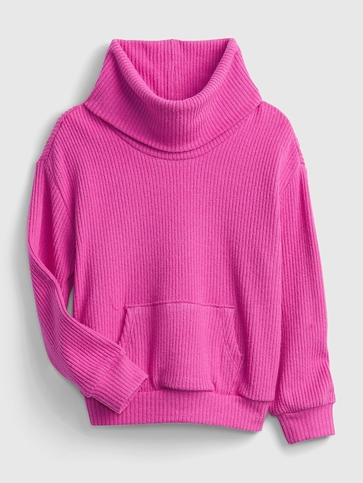 Image number 1 showing, Toddler Softspun Ribbed Cowl-Neck Sweatshirt