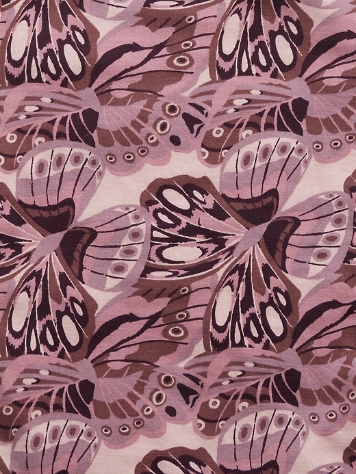 Image number 2 showing, Kids Organic Cotton Butterfly Print PJ Set
