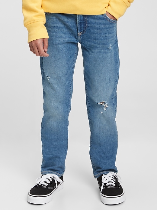 Image number 2 showing, Kids Soft Wear Destructed Slim Jeans with Washwell ™