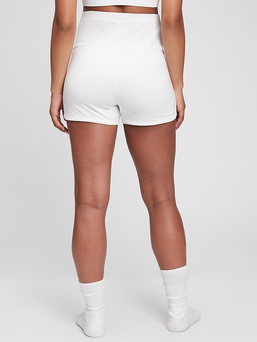 2 of 8 showing, with the color white of product Maternity Dolphin Shorts