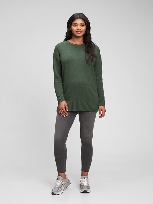 Image number 1 showing, Maternity Cotton Tunic Sweater