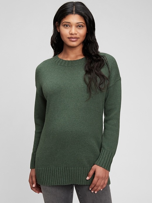 Image number 3 showing, Maternity Cotton Tunic Sweater