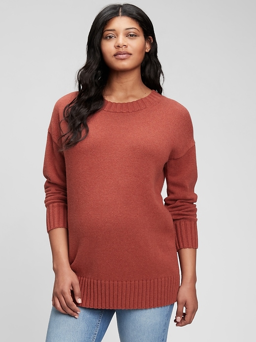 Image number 7 showing, Maternity Cotton Tunic Sweater