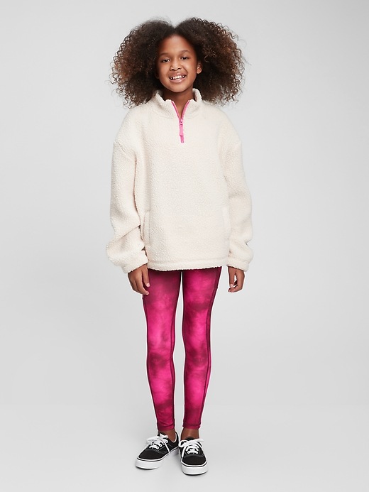 2 of 8 showing, with the color red delicious of product GapFit Kids Recycled Polyester Pocket Leggings