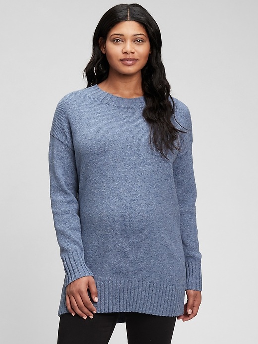 Image number 6 showing, Maternity Cotton Tunic Sweater