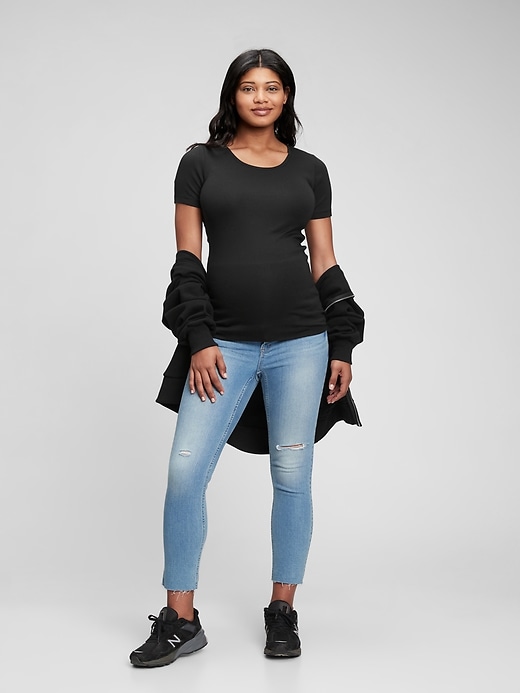 Image number 3 showing, Maternity Modern Crewneck T-Shirt