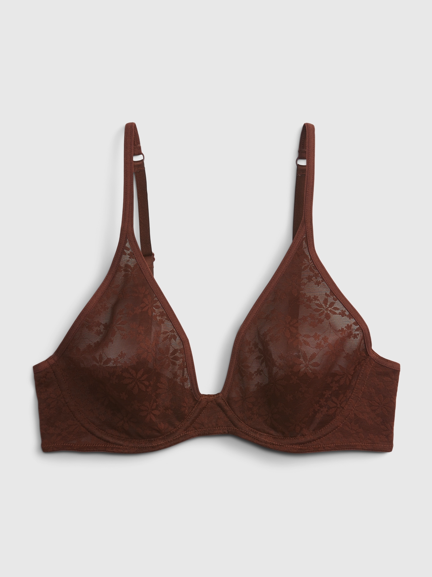 Bare Natural Recycled Lace Plunge Bra Gap