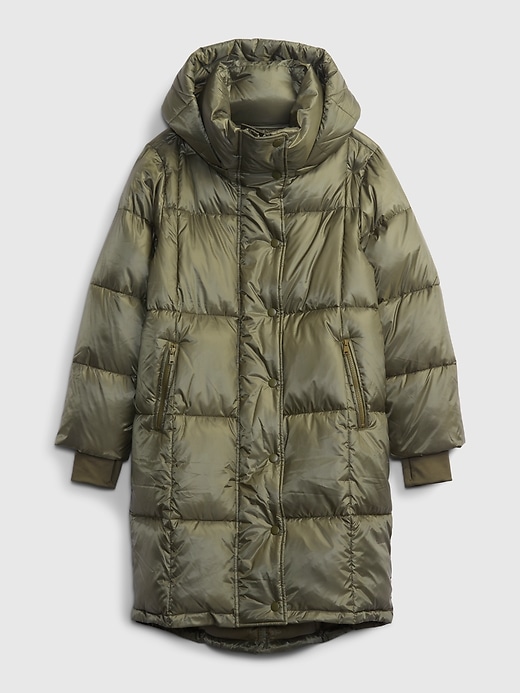 Image number 8 showing, 100% Recycled Relaxed Heavyweight Midi Puffer Coat