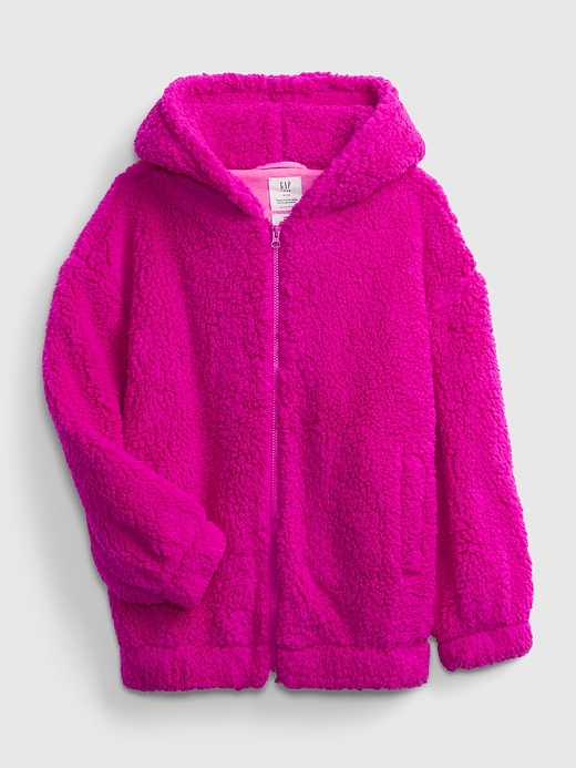 2 of 8 showing, with the color hot magenta of product Teen Sherpa Hoodie