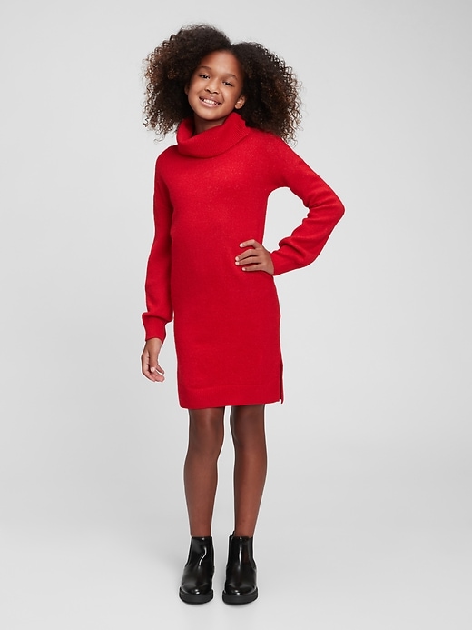 Image number 2 showing, Kids Cowl-Neck Sweater Dress