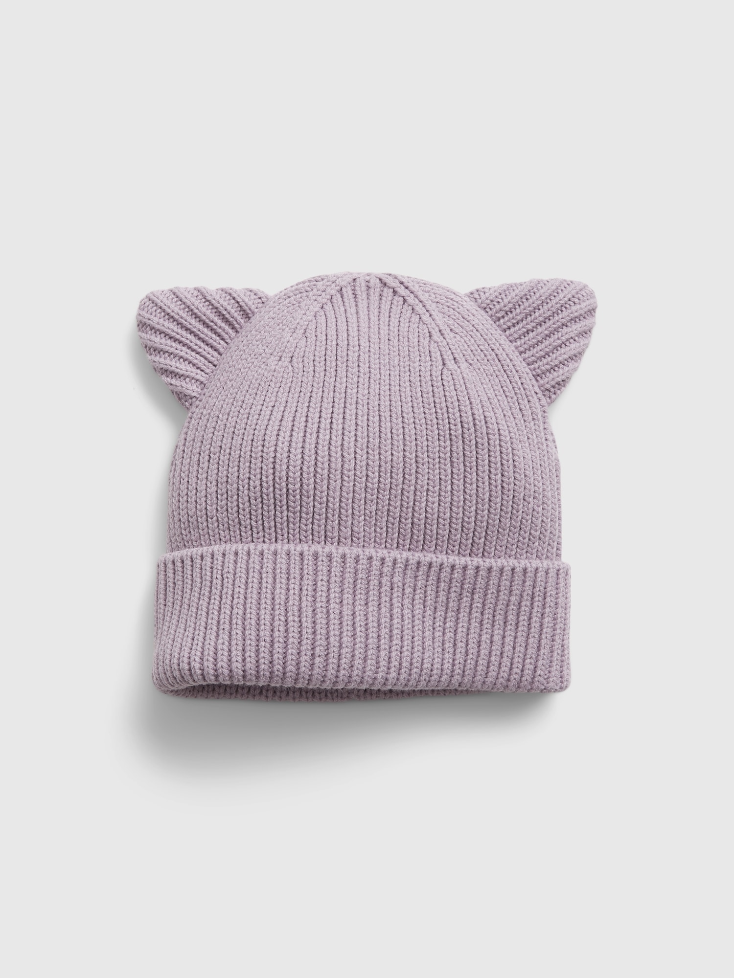 Gap Toddler Organic Cotton Cat Beanie purple. 1