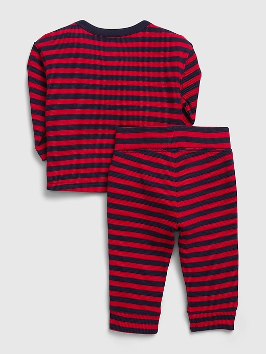 Image number 2 showing, Baby 100% Organic Cotton Mix and Match Stripe Outfit Set