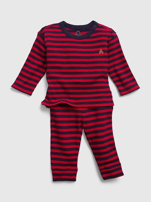 Image number 3 showing, Baby 100% Organic Cotton Mix and Match Stripe Outfit Set