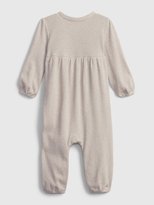 Image number 2 showing, Baby Waffle-Knit Henley One-Piece
