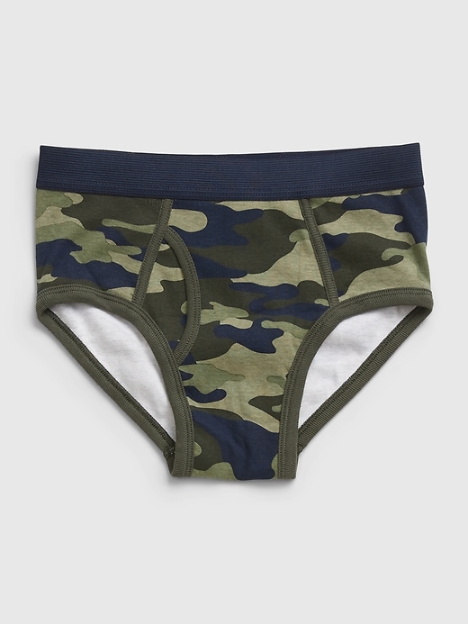 2 of 8 showing, with the color multi of product Kids 100% Organic Cotton Print Briefs (4-Pack)