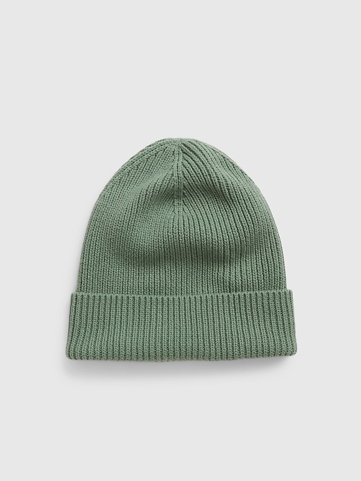 1 of 8 showing, with the color gasoline green of product Kids Organic Cotton Beanie
