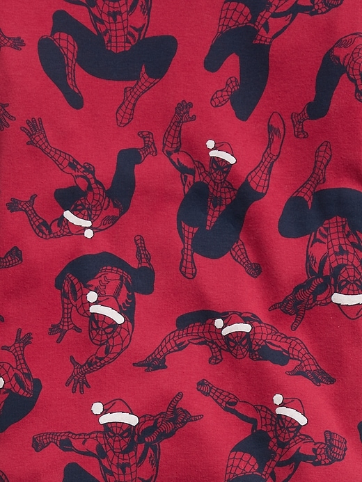 Image number 2 showing, GapKids &#124 Marvel Spider-Man 100% Organic Cotton Holiday Print PJ Set