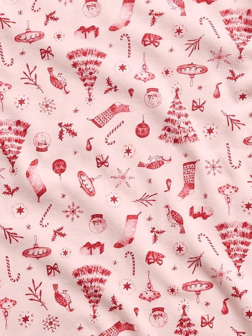 Image number 2 showing, Kids Organic Cotton Holiday Print PJ Set