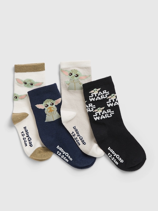 1 of 8 showing, with the color multi of product babyGap &#124 Star Wars™ Crew Socks (4-Pack)