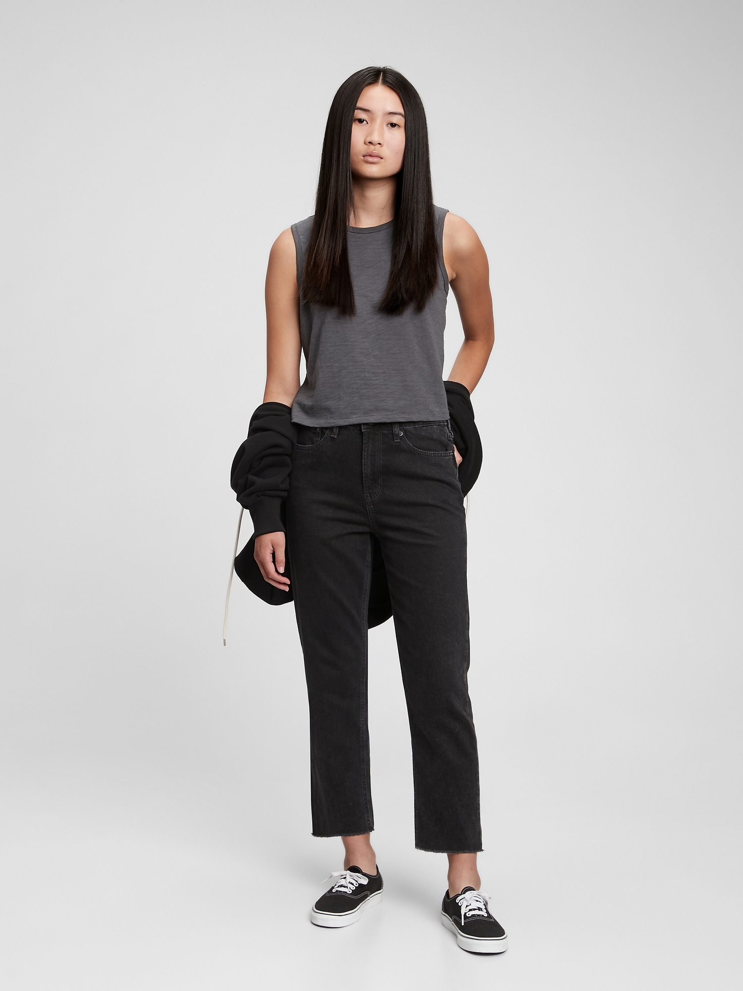 Teen High Rise Girlfriend Jeans with Washwell ™ | Gap