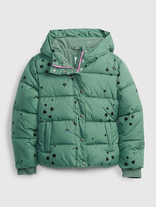 1 of 8 showing, with the color GREEN STARS of product Kids ColdControl Max Puffer Jacket