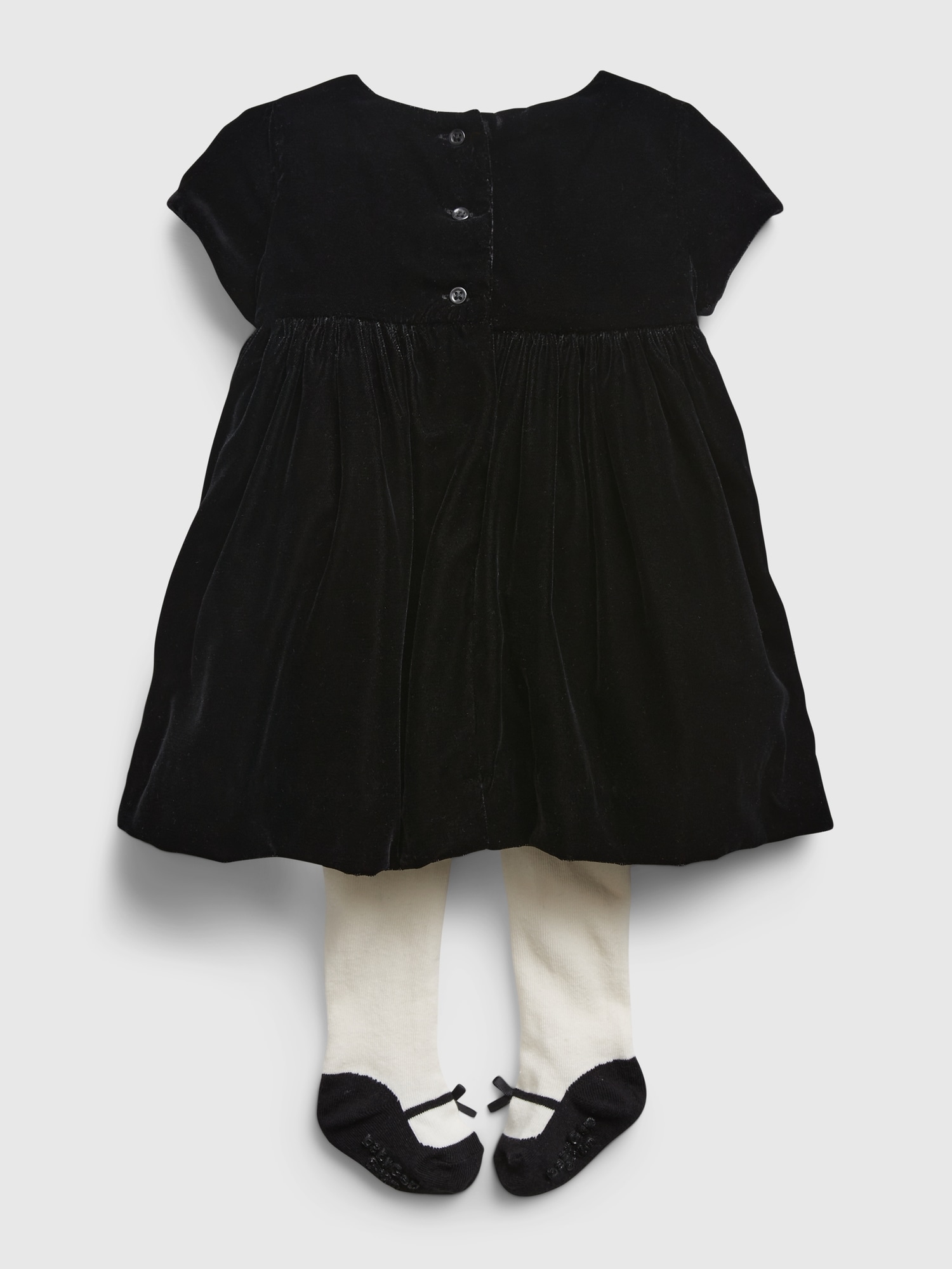 gap black velvet dress