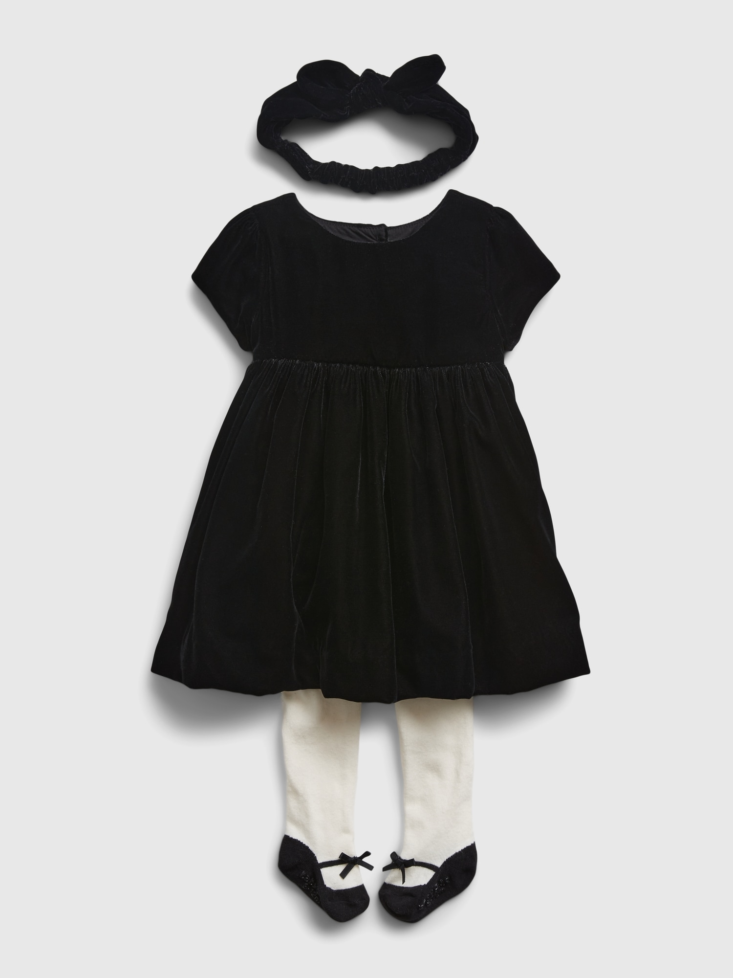 gap black velvet dress