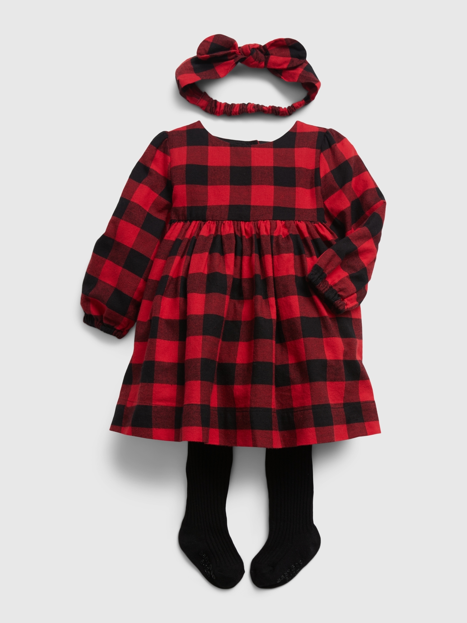 Baby Plaid Dress Outfit Set