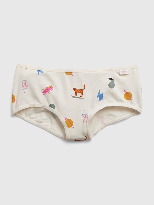 Image number 2 showing, Kids Organic Cotton Printed Bikini Briefs (7-Pack)