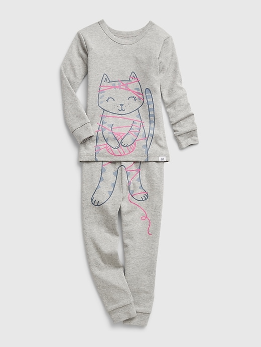 Image number 2 showing, babyGap 100% Organic Cotton Cat Graphic PJ Set