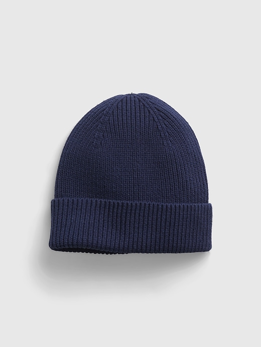 1 of 8 showing, with the color elysian blue of product Toddler Organic Cotton Beanie