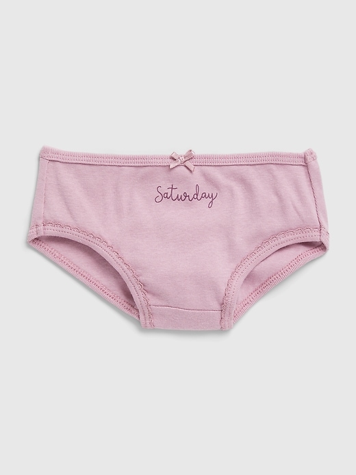 2 of 8 showing, with the color multi of product Toddler 100% Organic Cotton Weekdays Graphic Bikini Briefs (7-Pack)