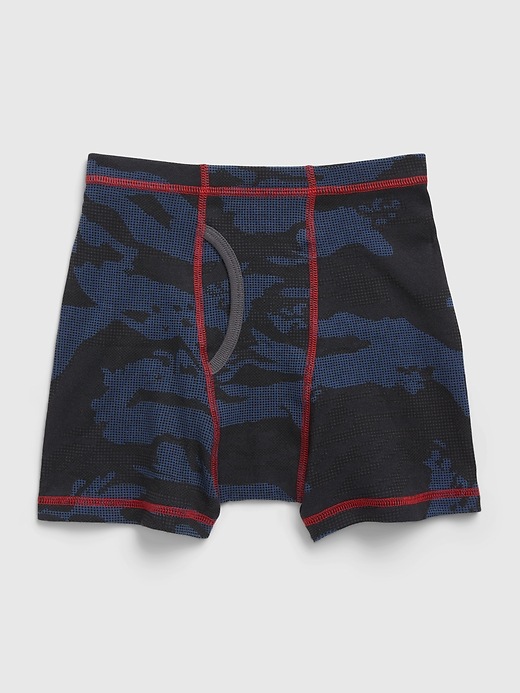Image number 2 showing, Kids 100% Organic Cotton Camo Print Boxer Briefs (4-Pack)