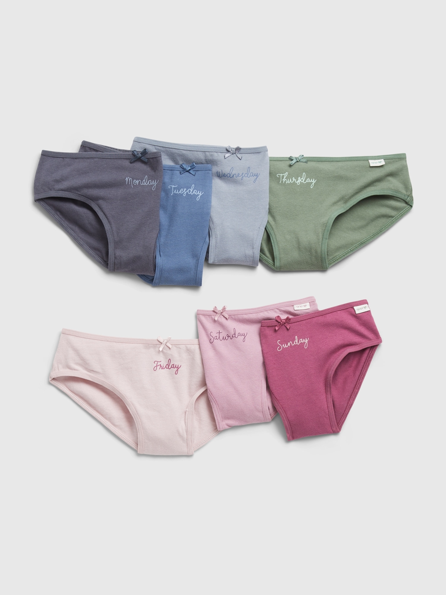 Kids Organic Cotton Weekly Bikini Briefs (7Pack) Gap