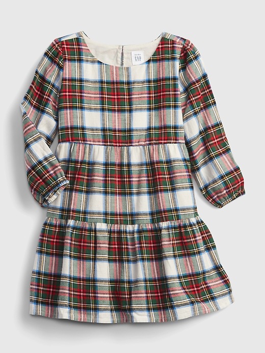 Image number 1 showing, Toddler Plaid Tiered Dress