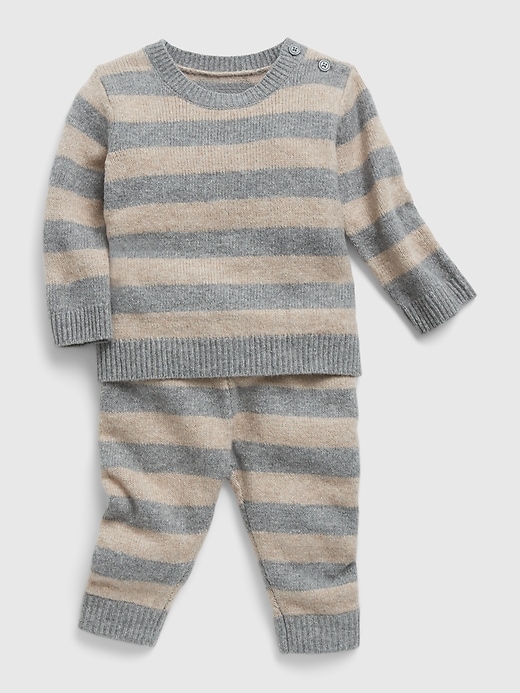 Image number 3 showing, Baby Striped Sweater Outfit Set
