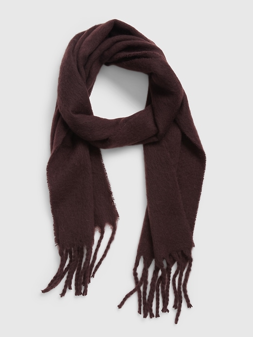 1 of 8 showing, with the color purple eggplant of product Brushed Cozy Scarf