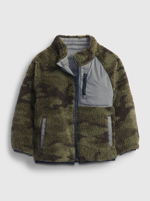 Image number 2 showing, Toddler Recycled Nylon Reversible Sherpa Jacket
