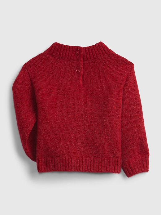 Image number 2 showing, Baby Mockneck Heart Sweater