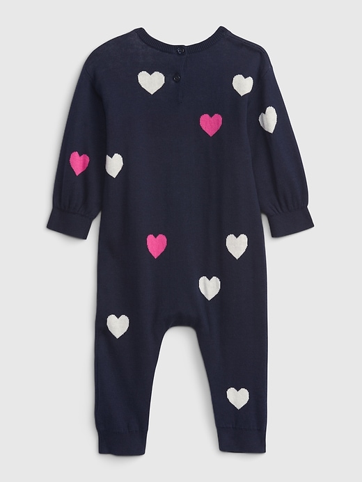 Image number 2 showing, Baby Heart Print Sweater One-Piece