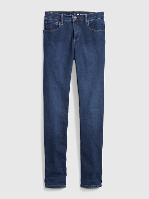 2 of 8 showing, with the color dark wash of product Teen Stacked Ankle Skinny Jeans with Washwell ™
