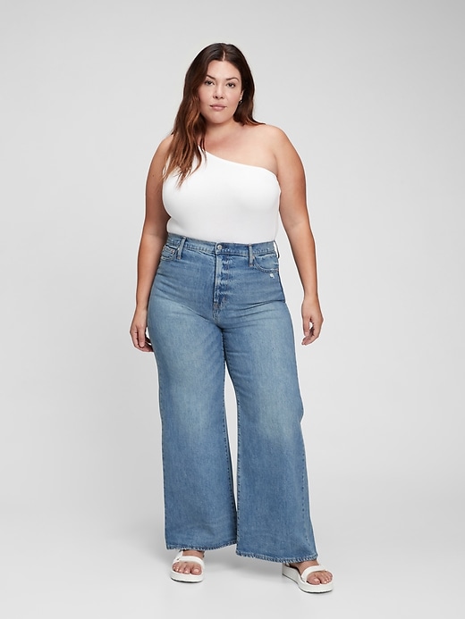 Image number 5 showing, Sky High Wide-Leg Jeans With Washwell&#153