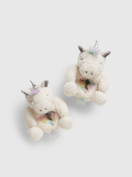 View large product image 1 of 1. Toddler Unicorn Slippers