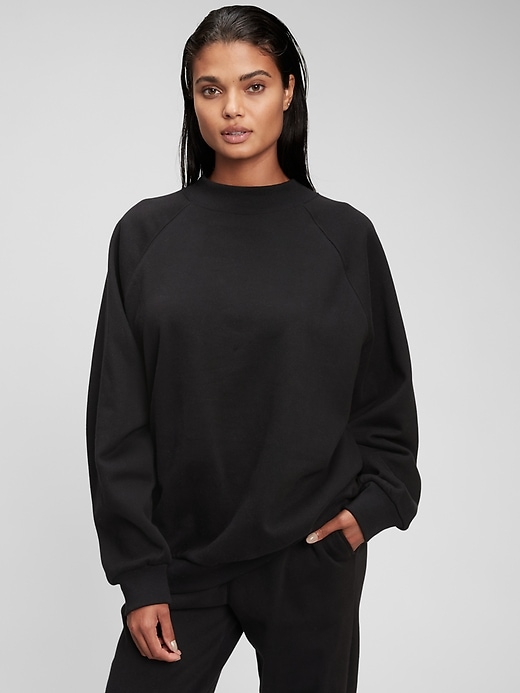 View large product image 1 of 1. Vintage Soft Mockneck Oversized Sweatshirt