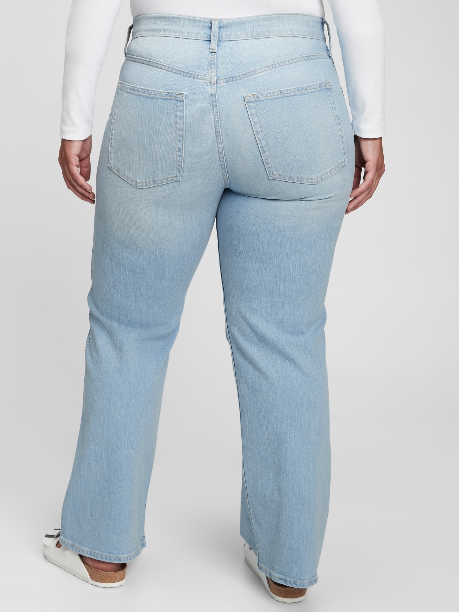 High Rise Vintage Flare Jeans with 