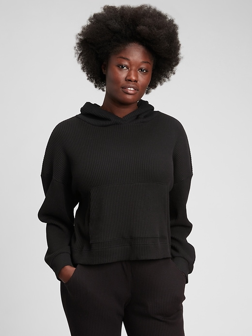 Image number 1 showing, Waffle-Knit Hoodie