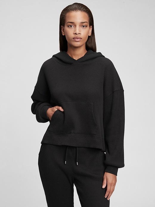 Image number 4 showing, Waffle-Knit Hoodie