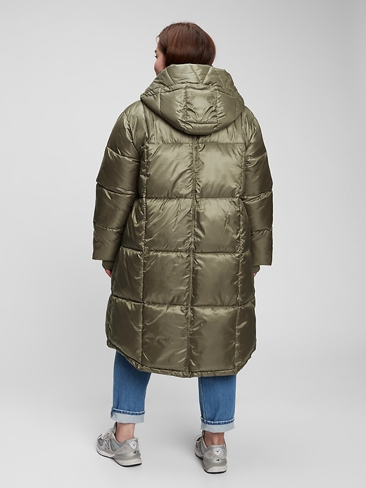 Image number 2 showing, 100% Recycled Relaxed Heavyweight Midi Puffer Coat