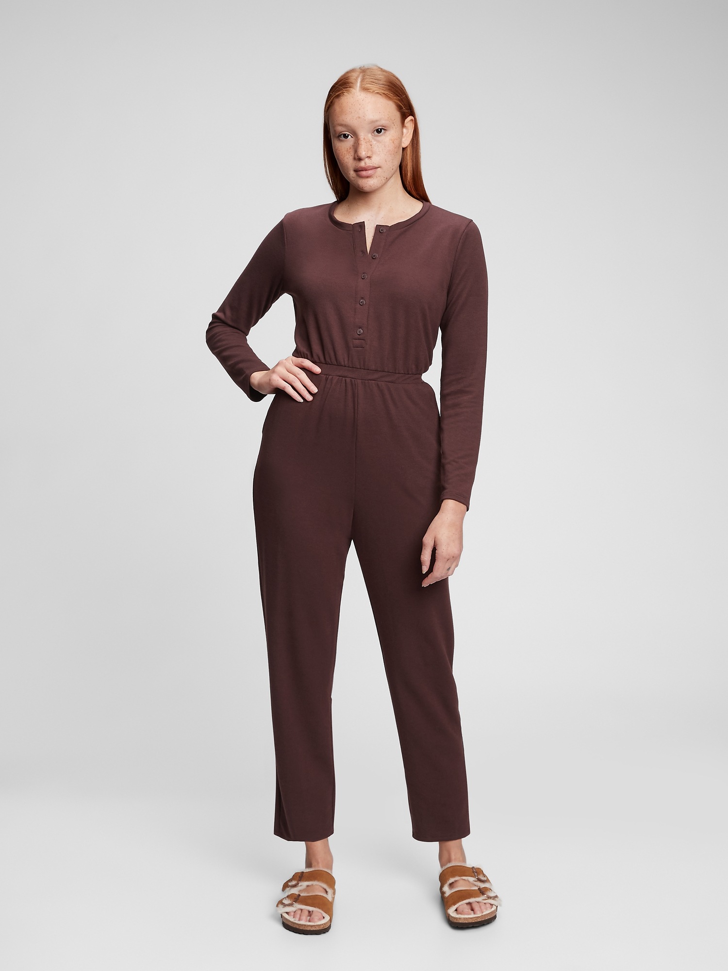 Henley Jumpsuit Gap