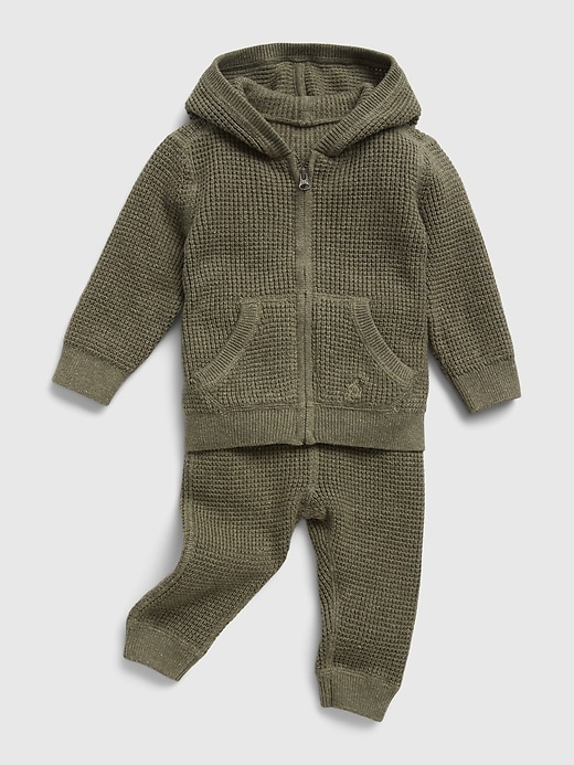 Image number 3 showing, Baby Waffle-Knit Hoodie Set